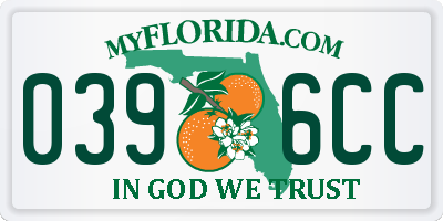 FL license plate 0396CC