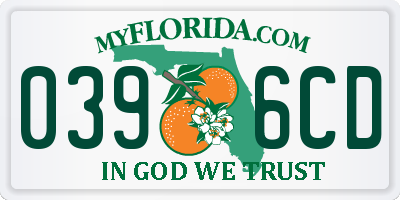FL license plate 0396CD