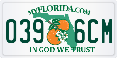 FL license plate 0396CM