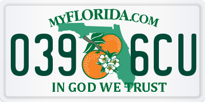 FL license plate 0396CU