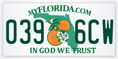 FL license plate 0396CW