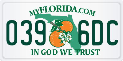 FL license plate 0396DC
