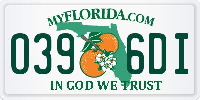 FL license plate 0396DI