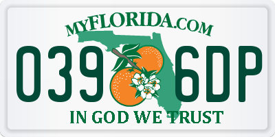 FL license plate 0396DP