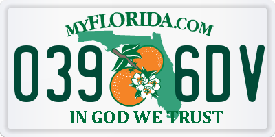 FL license plate 0396DV