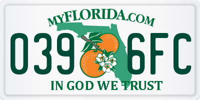 FL license plate 0396FC