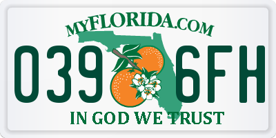 FL license plate 0396FH
