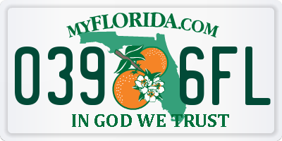 FL license plate 0396FL