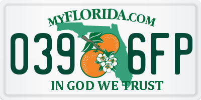 FL license plate 0396FP