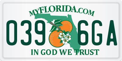 FL license plate 0396GA