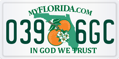 FL license plate 0396GC