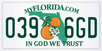 FL license plate 0396GD