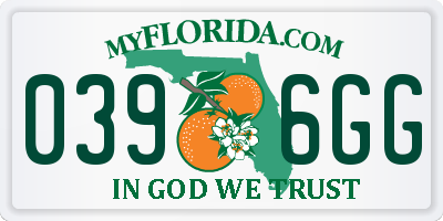 FL license plate 0396GG