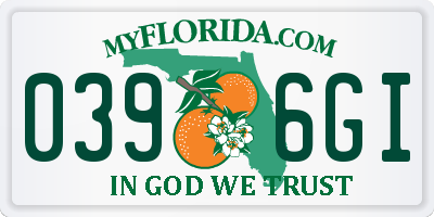 FL license plate 0396GI
