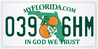 FL license plate 0396HM