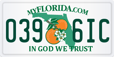 FL license plate 0396IC