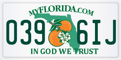 FL license plate 0396IJ