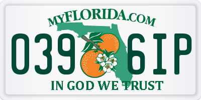 FL license plate 0396IP