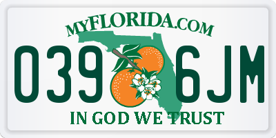 FL license plate 0396JM