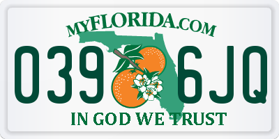 FL license plate 0396JQ