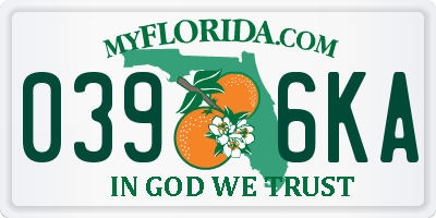 FL license plate 0396KA