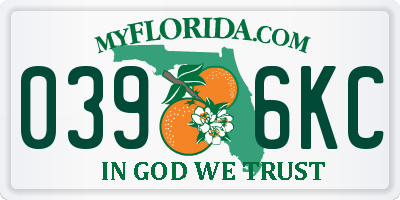 FL license plate 0396KC