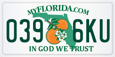 FL license plate 0396KU
