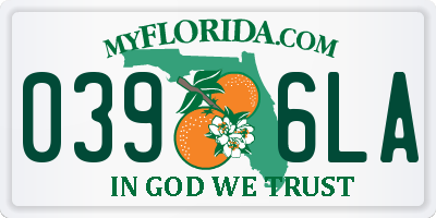 FL license plate 0396LA