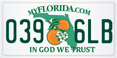 FL license plate 0396LB
