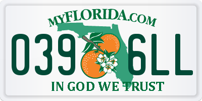 FL license plate 0396LL
