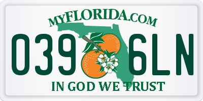 FL license plate 0396LN