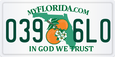 FL license plate 0396LO