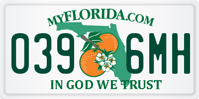 FL license plate 0396MH