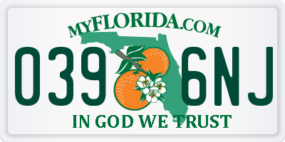 FL license plate 0396NJ