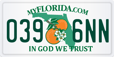 FL license plate 0396NN