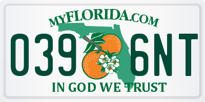FL license plate 0396NT