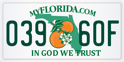 FL license plate 0396OF