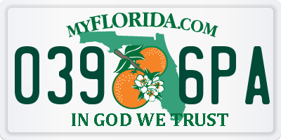 FL license plate 0396PA