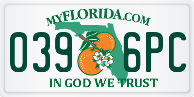 FL license plate 0396PC