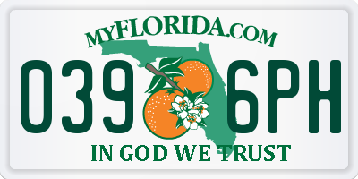 FL license plate 0396PH