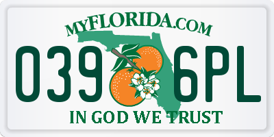 FL license plate 0396PL