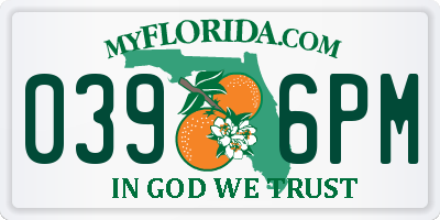 FL license plate 0396PM