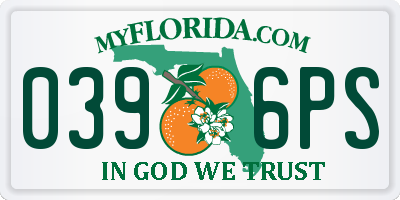 FL license plate 0396PS