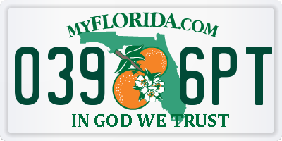 FL license plate 0396PT