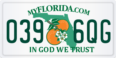 FL license plate 0396QG