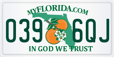 FL license plate 0396QJ