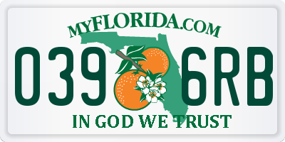 FL license plate 0396RB
