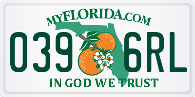 FL license plate 0396RL