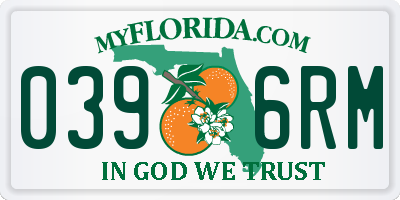 FL license plate 0396RM