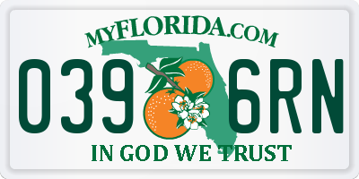 FL license plate 0396RN